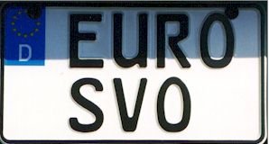 Mike Ray's Euro Plate from Germany