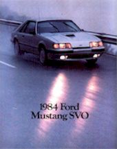 1984 SVO Brochure Cover (7928 bytes)